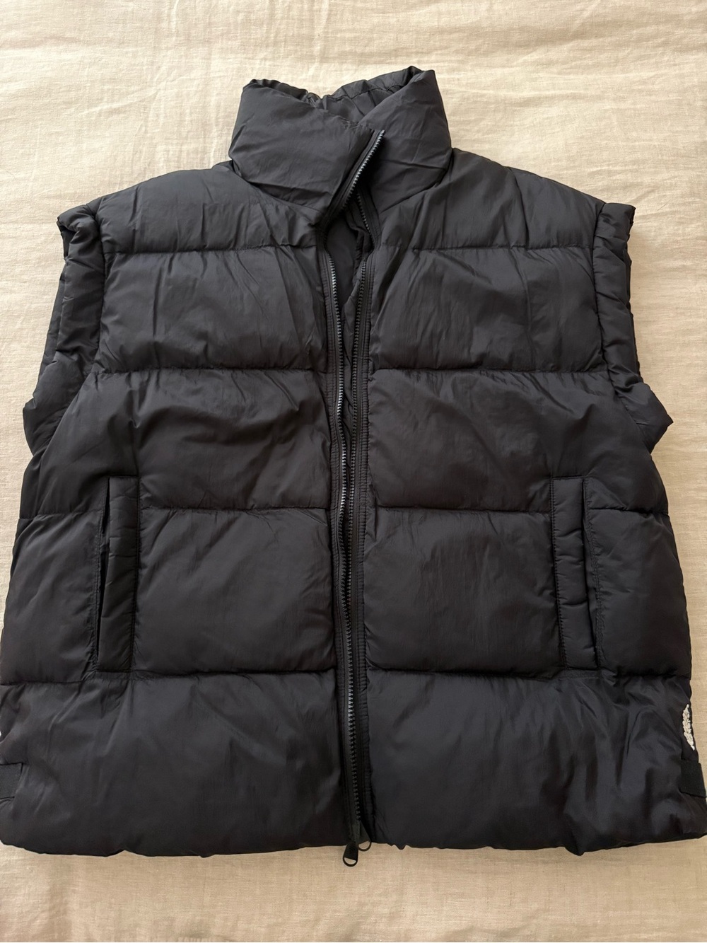 FP Movement by Free People Black Puffer Vest with Stand Collar